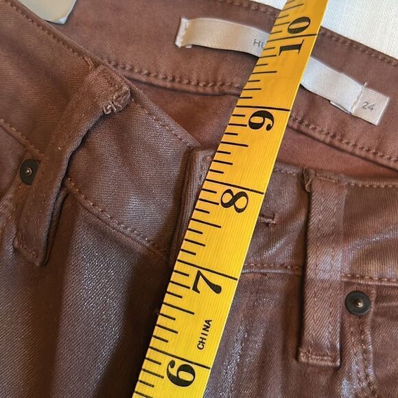 Hudson Jeans Barbara High-Waist BootCut Jeans -Coated Tortoise- Size 24 - Picture 10 of 13